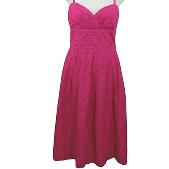Lilly Pulitzer VTG Billie Dress Parade Pink Chandelier Floral Eyelet 12 NEW - Picture 1 of 5